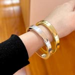 UV Coating Minimalist Glossy Slim Resin Cuff Bracelet