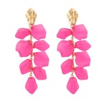 Long Colorful Resin Petal Leaf Fashion Drop Earring