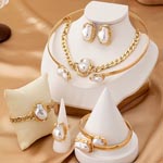 Baroque Pearl Charm Jewelry Set