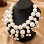 Bohomian Imitation Pearl Necklace