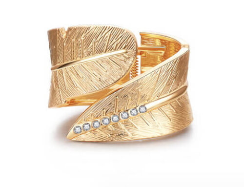 Metal Leaf Cuff Bangle